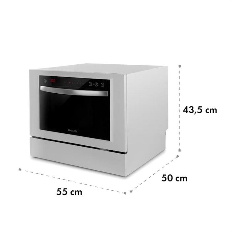 Amazonia 6 Luminance zmywarka do naczyń szklany front wolnostojąca 1380W biała Biały