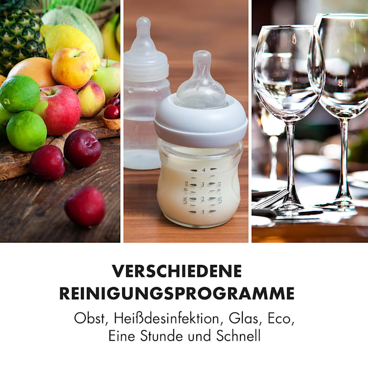 Amazonia Mini Geschirrspülmaschine 6 Programme LED-Display Blau