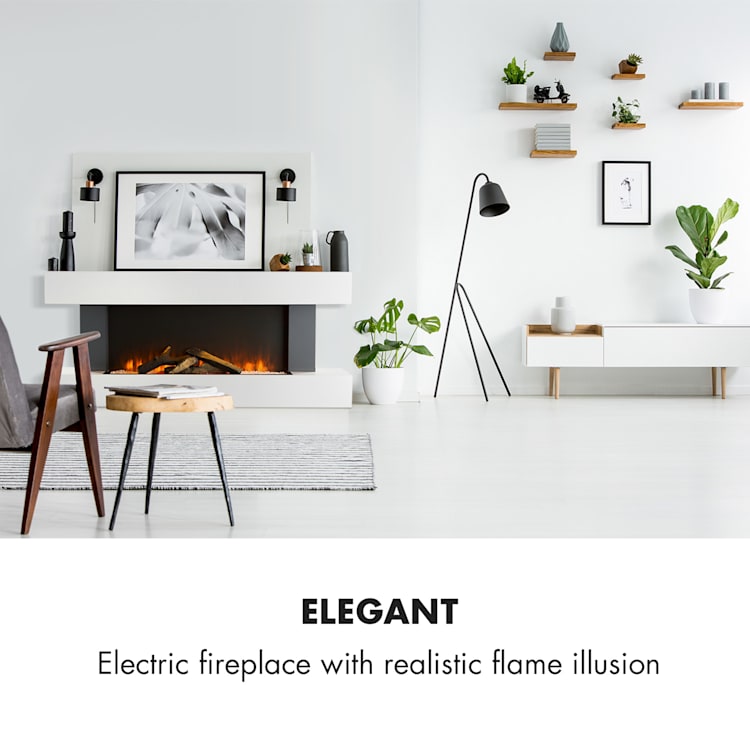 Studio Light & Fire 1, električni kamin, 1000/2000 W, MDF, daljinski upravljač, bijela Fire 1