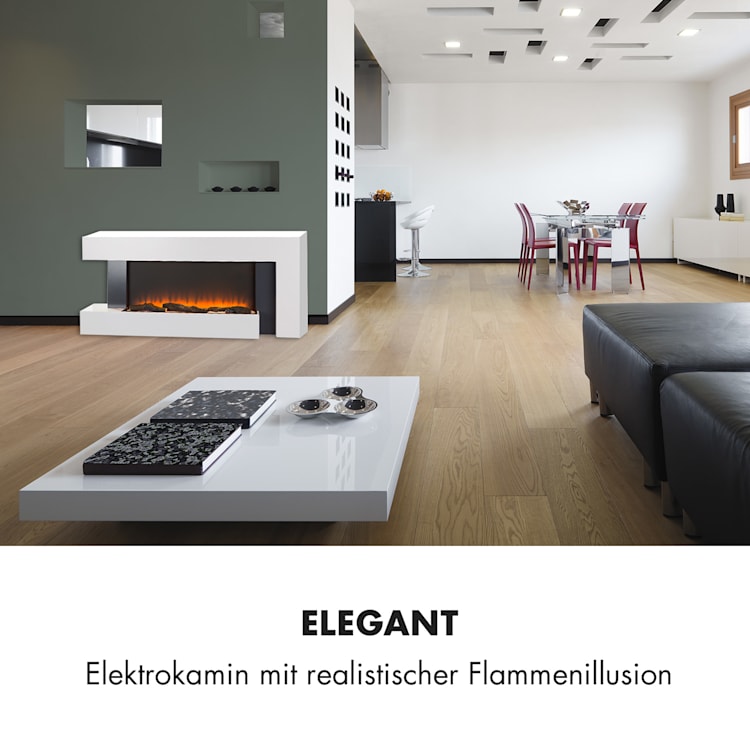 Studio Light & Fire 2 Kamin 1000/2000W MDF Fernbedienung Fire 2