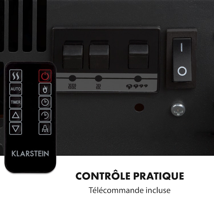 Studio Light & Fire 2 Cheminée 1000/2000 W MDF télécommande - blanche Fire 2