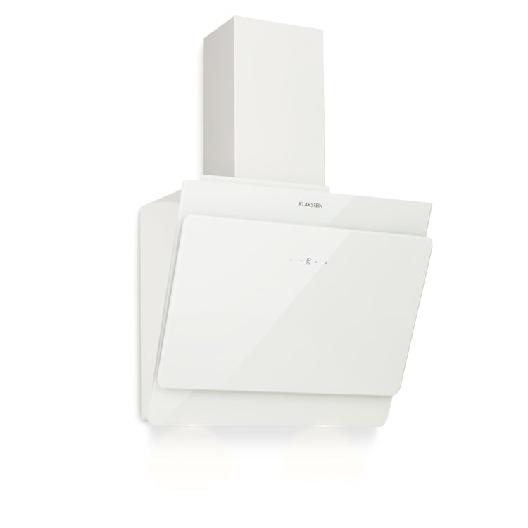 Klarstein Aurica 60 Cooker Hood 60cm 600 m³/h LED Touch Glass white 60 cm | Without replacement filter | White