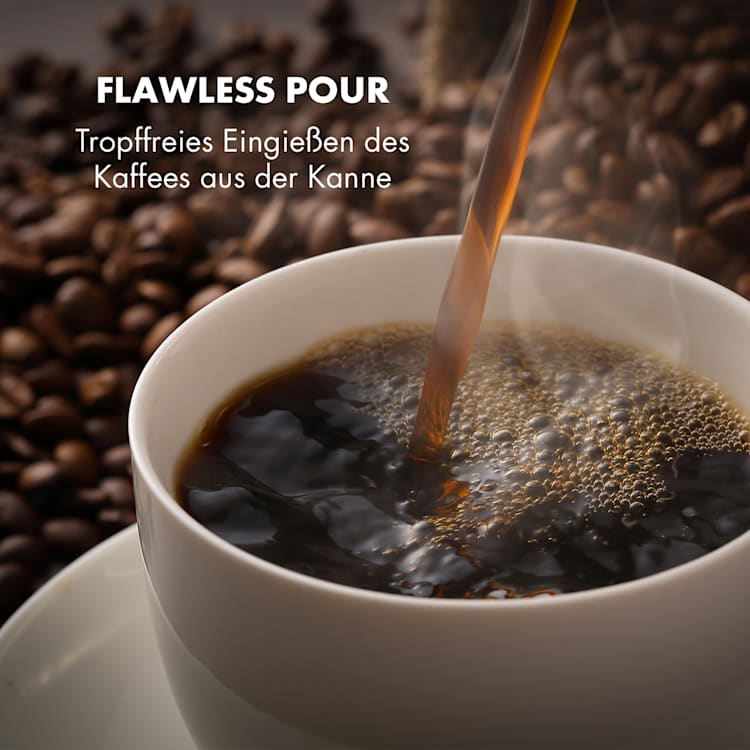 Kaffeemaschine Arabica 800W EasyTouch Control silber/schwarz 1,2 Ltr