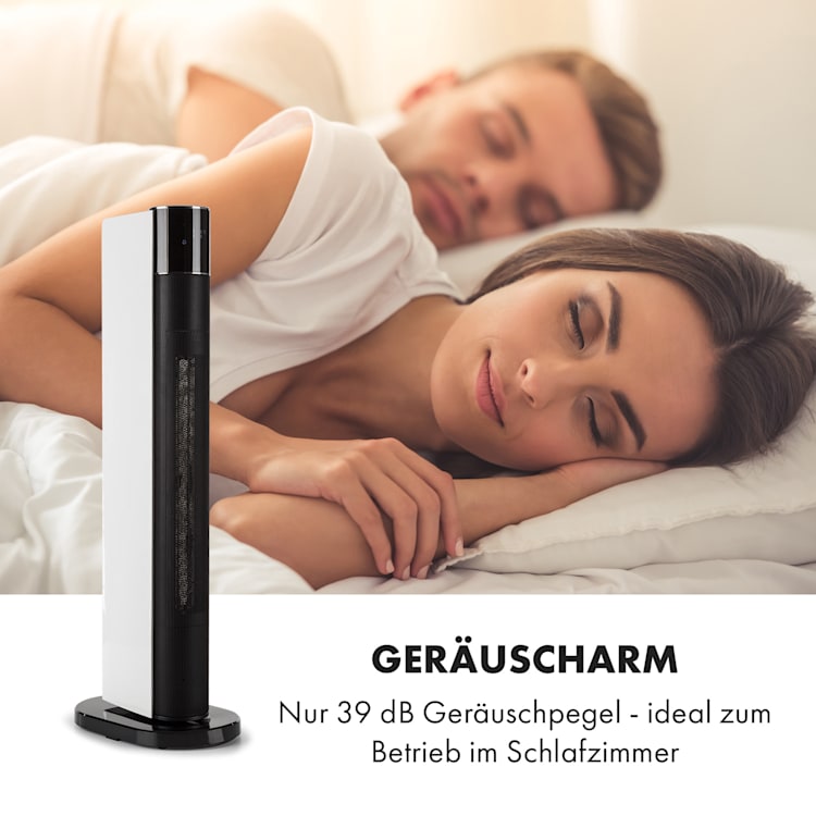 Hightower Heat Deluxe Säulenheizlüfter Ventilator 2200W Thermostat 35°C weiß