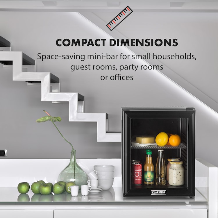 Brooklyn 24 Fridge LED Plastic Insert Glass Door 23 Ltr | Black