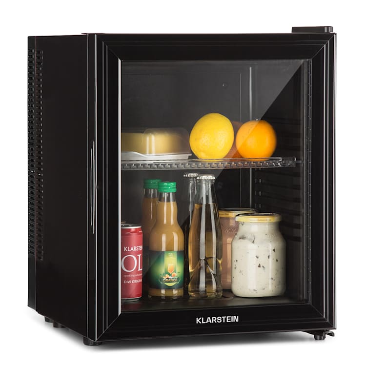 Brooklyn 24 Kühlschrank LED Kunststoff-Einsatz Glastür 23 Ltr | Schwarz