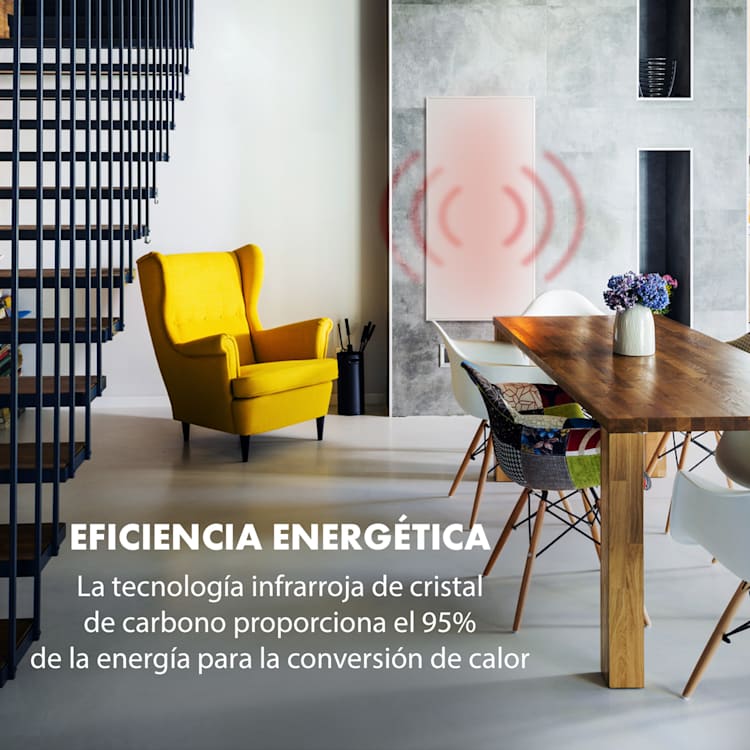 Wonderwall Smart Panel calefactor infrarrojo 60x120cm 720W Temporizador semanal IP24 Blanco 720 W