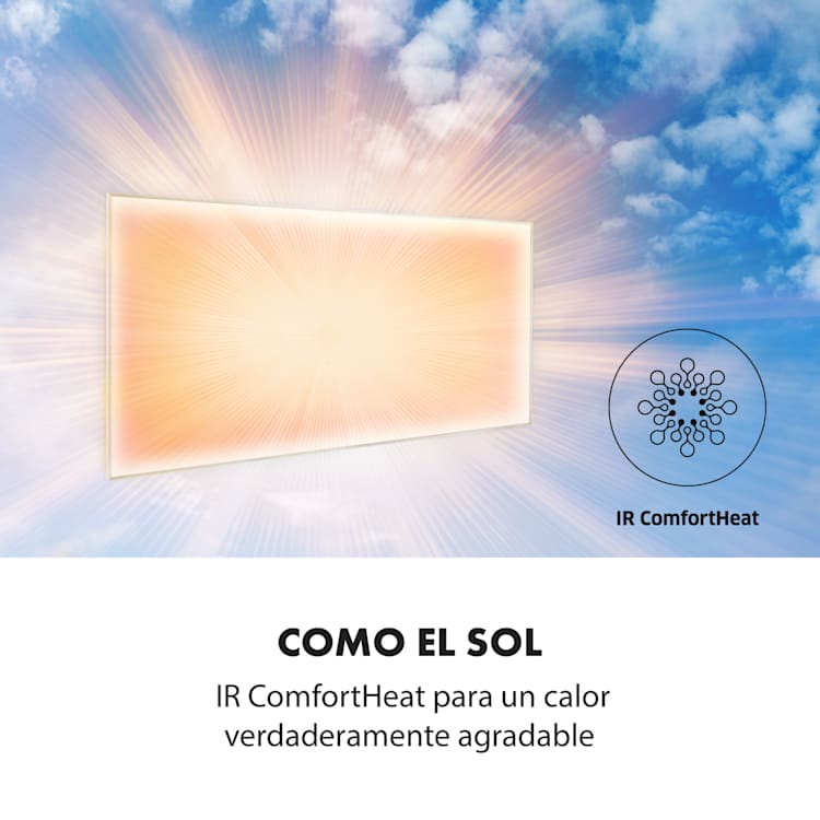 Wonderwall Smart Panel calefactor infrarrojo 60x120cm 720W Temporizador semanal IP24 Blanco 720 W