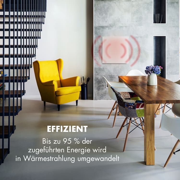 Wonderwall Smart Infrarotheizung 60x60cm App-Steuerung 360W Wochentimer IP24 360 W