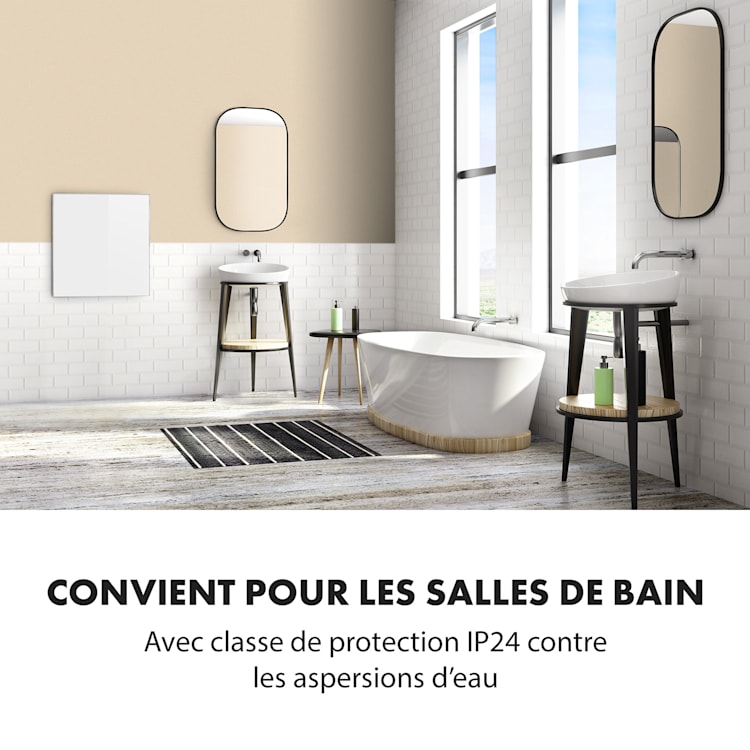 Wonderwall Smart infrarood verwarming 60x60cm 360W weektimer IP24 wit 360 W