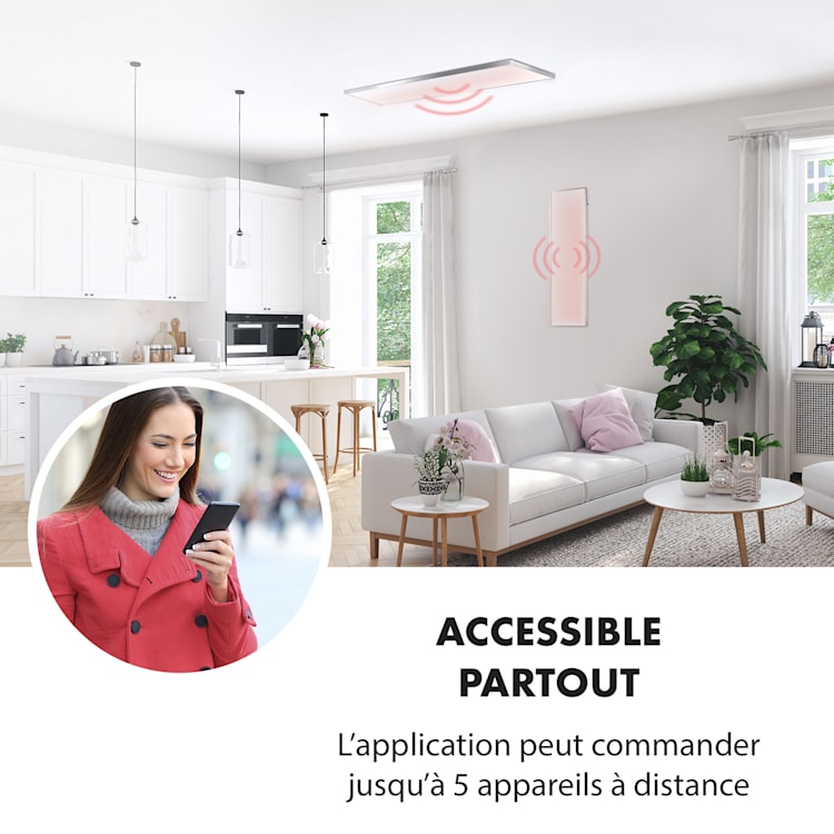 Wonderwall Smart infrarood verwarming 30x100cm 300W weektimer IP24 wit 300 W