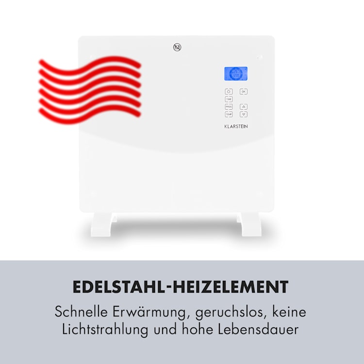 Norderney Konvektions-Heizgerät Thermostat Timer 1000W 20m² weiß Weiß | 1000 W