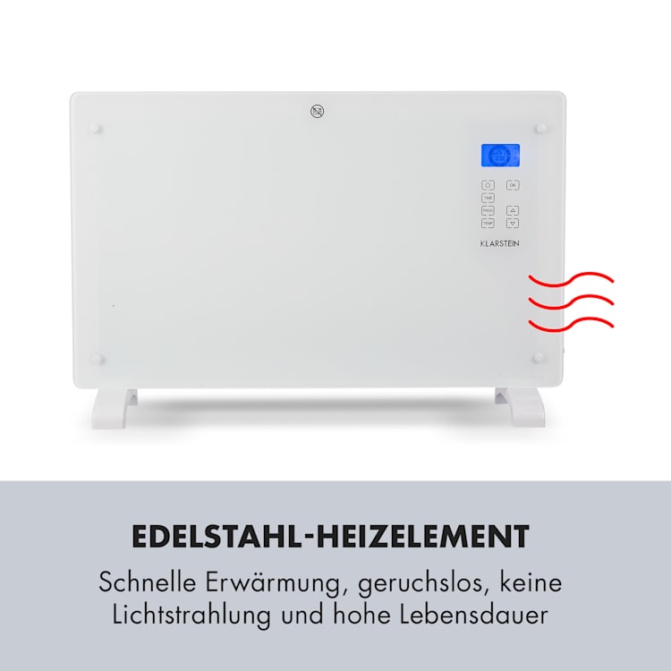 Norderney Konvektions-Heizgerät Thermostat Timer 2000W 30m² weiß Weiß | 2000 W