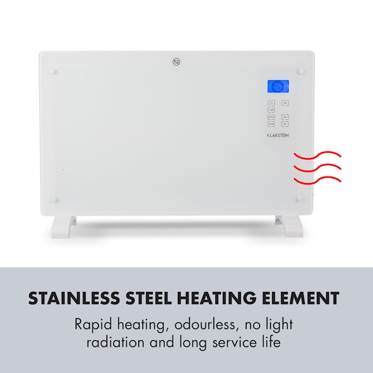 Norderney Convection Heater Thermostat Timer 2000W 30m² White 2000 W | White