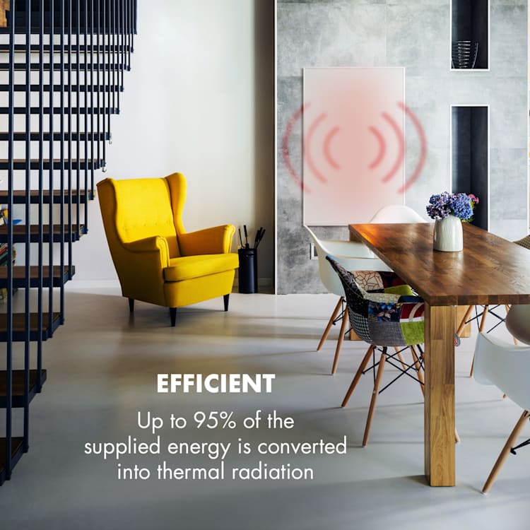 Wonderwall 960 Smart radiateur infrarouge 80x120 cm 960W minuterie hebdomadaire blanc 960 W