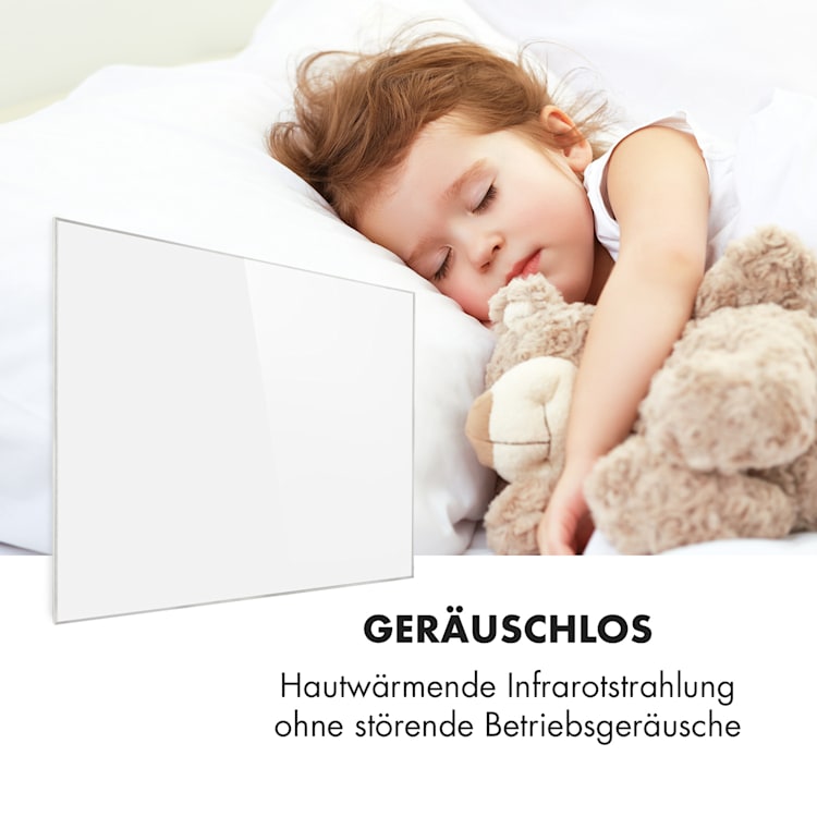 Wonderwall Smart Infrarotheizung 100x120cm App-Steuerung 1200W Wochentimer IP24 1200 W