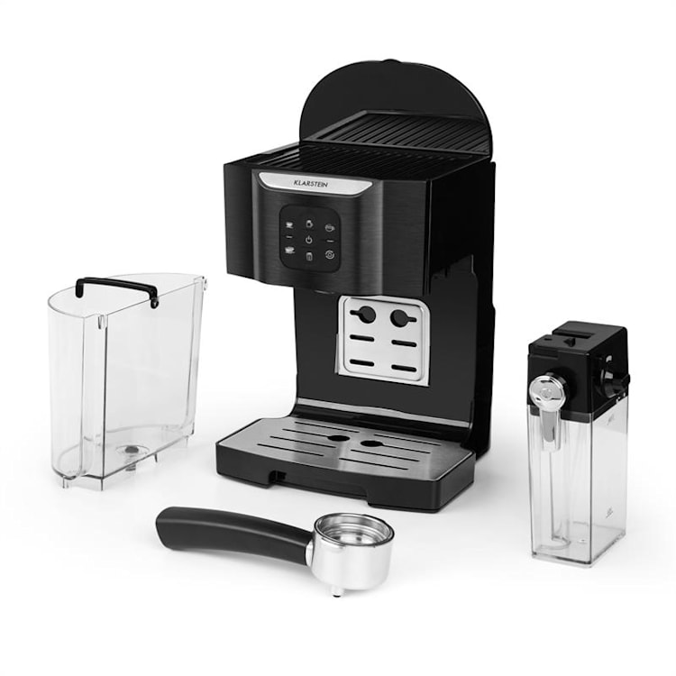 BellaVita Kaffemaskin, 1450 W, 20 Bar, Mjölkskummare, 3in1, svart Svart