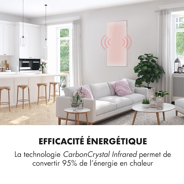 Wonderwall 72 infrarood verwarming 60x120cm 720W weektimer IP24 wit 60 x 120 cm