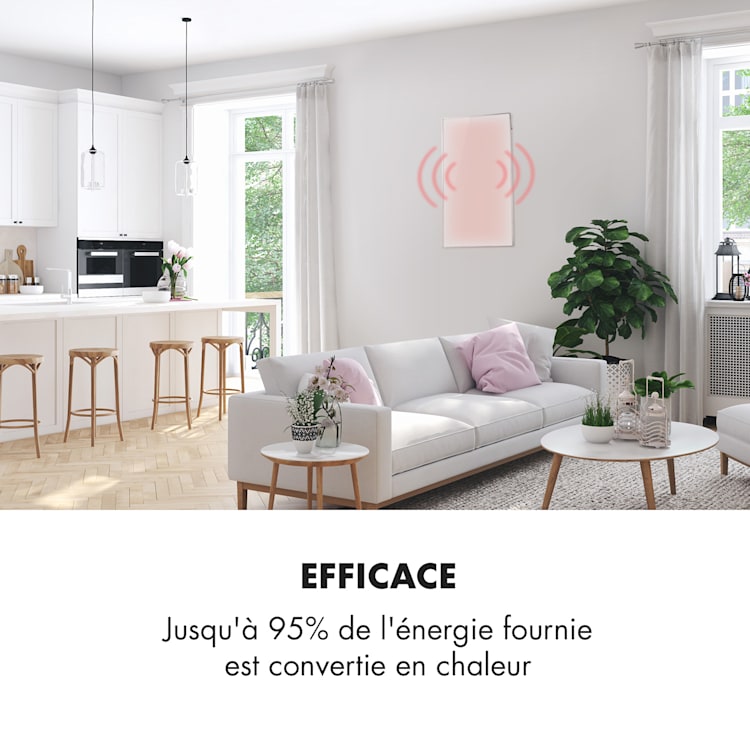 Wonderwall 45 infrarood verwarming 50x90cm 450 W weektimer IP24 wit 50 x 90 cm