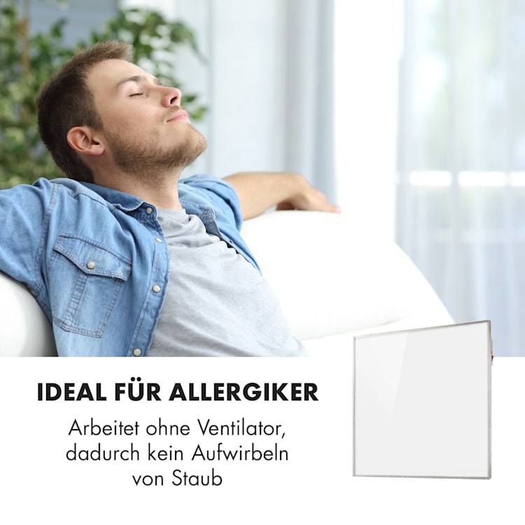 Wonderwall 36 Infrarot-Heizung 60x60cm 360W Wochentimer IP24 60 x 60 cm