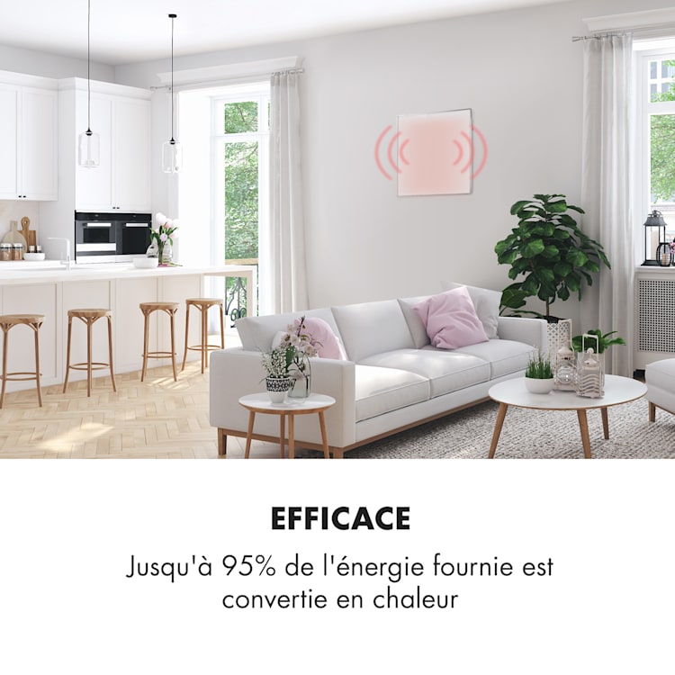 Wonderwall 36 infrarood verwarming 60x60cm 360W weektimer IP24 wit 60 x 60 cm