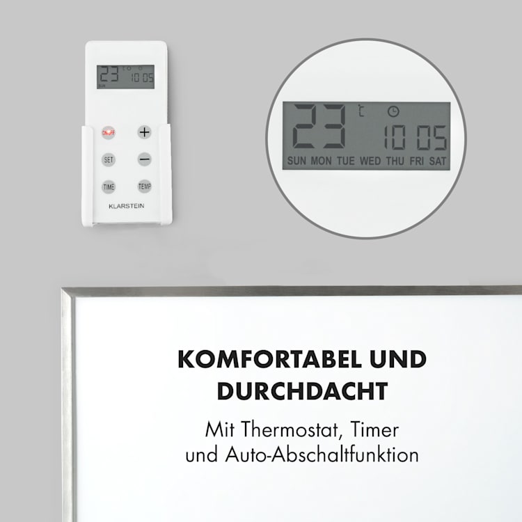 Wonderwall 30 Infrarotheizung 30x100cm 300W Wochentimer IP24 30 x 100 cm