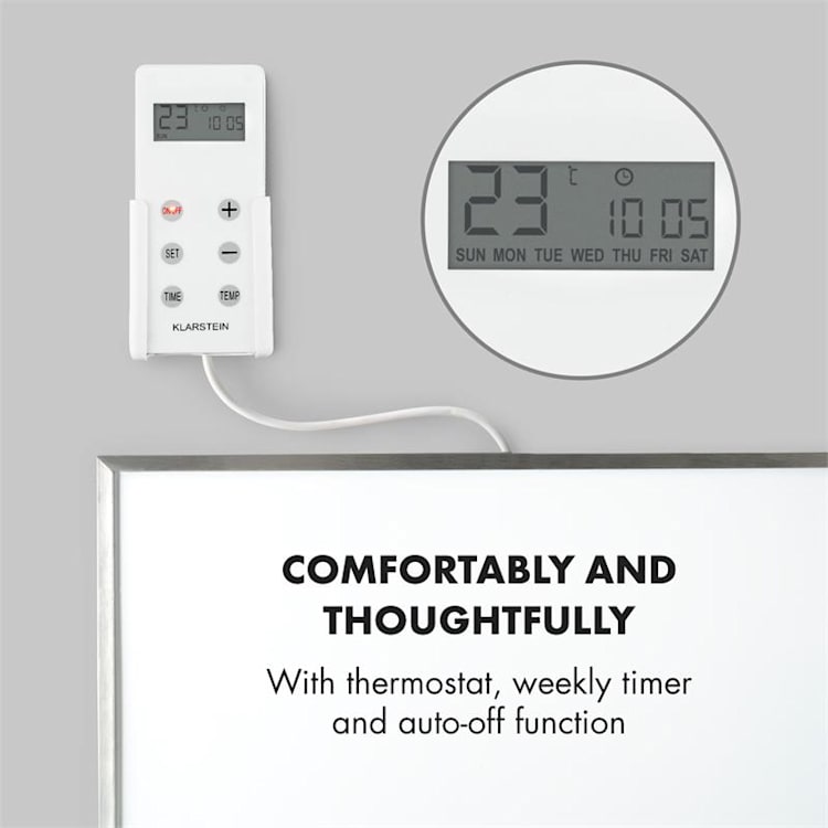 Wonderwall 30, infracrvena grijalica, 30 x 100 cm, 300 W, tjedni timer, IP24, bijela 30 x 100 cm