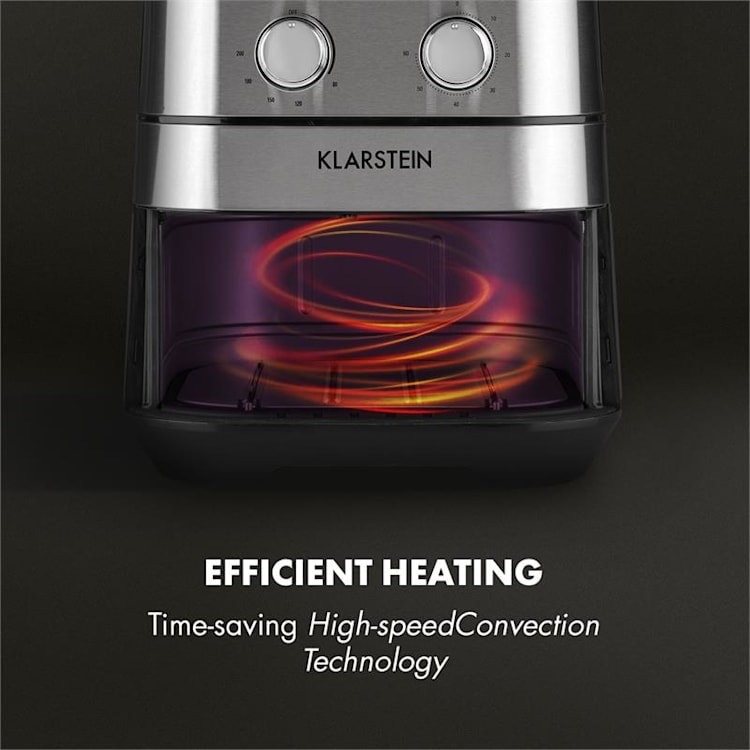 AeroVital Friteuse à air chaud 5,4L 1700W thermostat timer inox argent