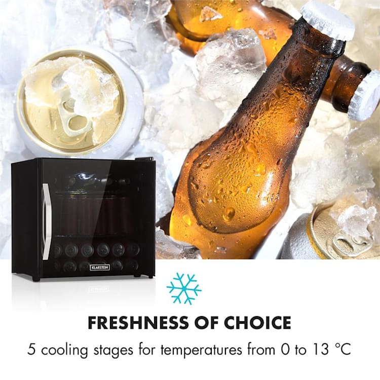 Beersafe L Onyx Réfrigérateur 47 litres 2 clayettes Porte en verre panoramique 47 L