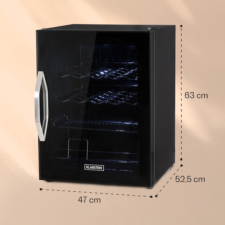 Nevera Beersafe XL Onyx, 60 litros, 4 estantes, puerta de cristal panorámica 60 L | Onyx
