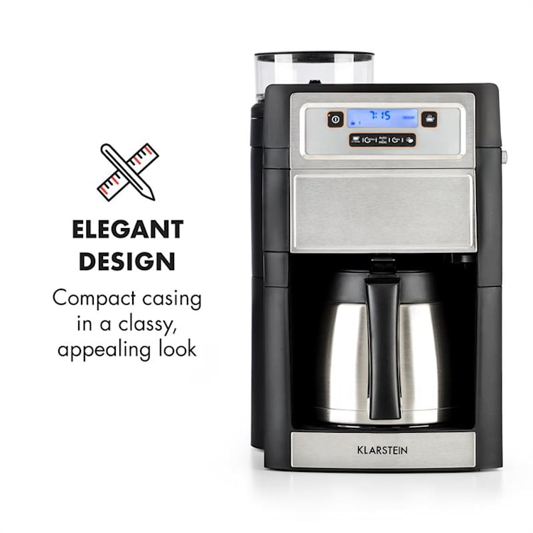 Aromatica II Thermo Kaffeemaschine, Mahlwerk, 1,25 l, silber Thermoskanne | Silber