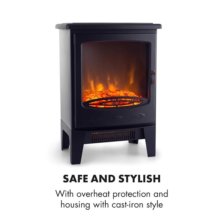 Meran Electric Fireplace 950 / 1850W InstaFire Dimmable Black Black