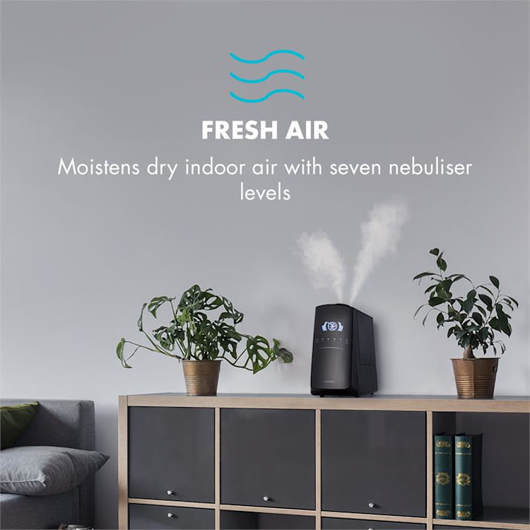 VapoAir Opal Humidifier LED Screen Touch Remote Control Black / Anthracite Without WiFi