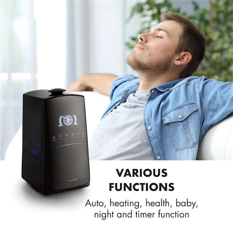 VapoAir Opal Humidifier LED Screen Touch Remote Control Black / Anthracite Without WiFi