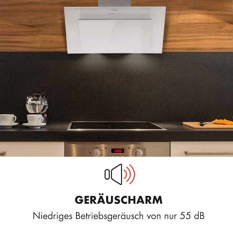 Athena Dunstabzugshaube 60cm Abluft: 350 m³/h LED Edelstahl 60 cm | Silber