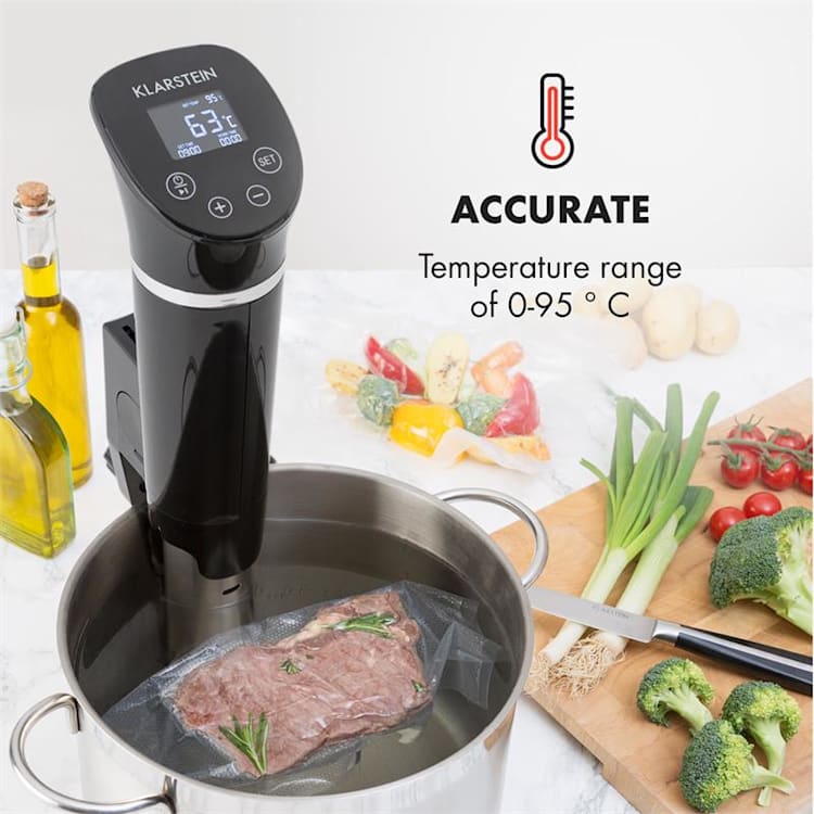 Quickstick Flex 1300W 3D Circulating 0-95 °C IPX7 Timer schwarz Schwarz