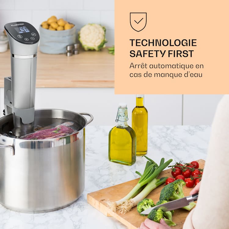 Quickstick Flex 1300W 3D Circulation 0-95 °C IPX7 minuterie argenté Argent
