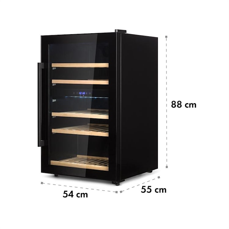 Barossa 40 Duo Weinkühlschrank 2 Zonen 41 Flaschen Glastür Touch LED 135 Ltr