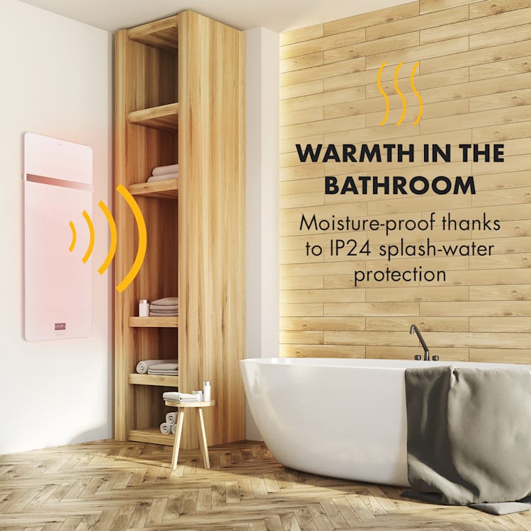 Hot Spot Crystal IR, infravörös hősugárzó, 45 x 120 cm, 20 m², 850 W, 5 - 40 °C, IP24, fehér Fehér
