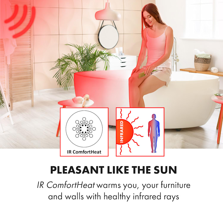 Hot Spot Crystal IR värmepanel 45x120cm 20m² 850W 5-40°C LED IP24 vit Vit
