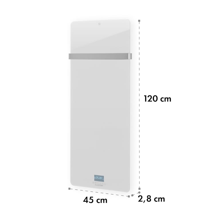 Hot Spot Crystal IR värmepanel 45x120cm 20m² 850W 5-40°C LED IP24 vit Vit