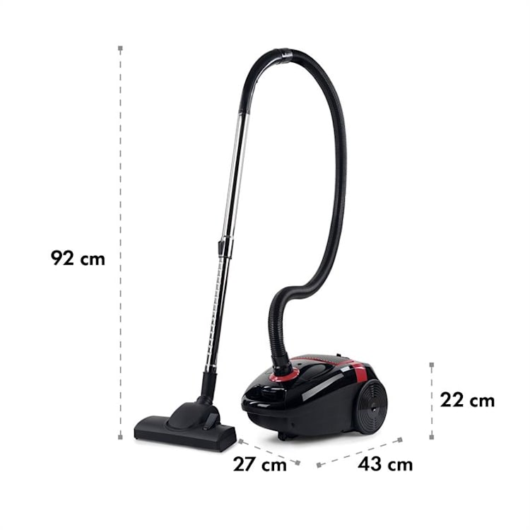 Mister Eco Vacuum Cleaner 450W HEPA13 EEC-A ++ Black / Red Red