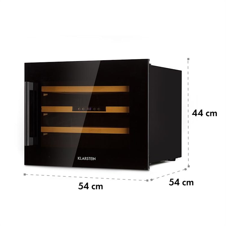 Vinsider 24 Built-In Uno Onyx Edition Einbau-Weinkühlschrank 24 Flaschen 57 L Schwarz