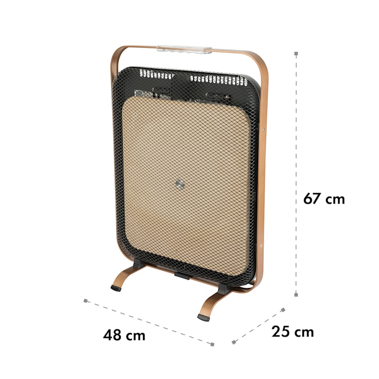 HeatPal Marble Blackline Infrarot-Heizung 1300W Wärmespeicher Marmor Aluminium Kupfer