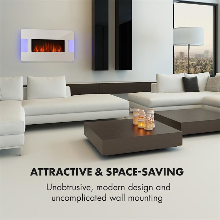 Belfort Light & Fire Electric Fireplace 1000 / 2000W Remote Control White
