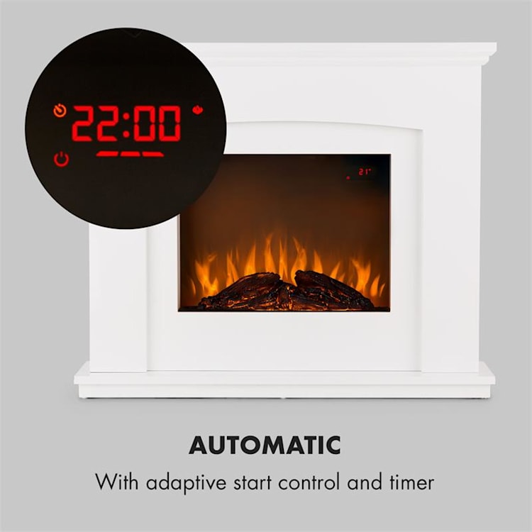Aosta Light & Fire Electric Fire Fire Fireplace 1000/2000W Telecomando a distanza