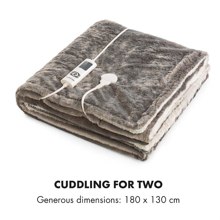 Dr. Watson Manta eléctrica Suave 120 W 180 x 130 cm Felpa Crema/gris Crema