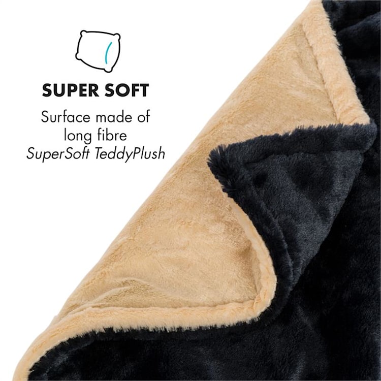 Dr. Watson Manta eléctrica Suave 120 W 180 x 130 cm Felpa Beige/azul Beige