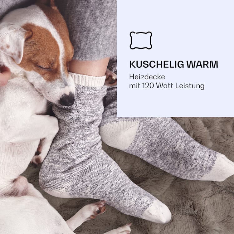 Dr. Watson Comfort & Style Heizdecke 120W 180x130cm Faux Fur