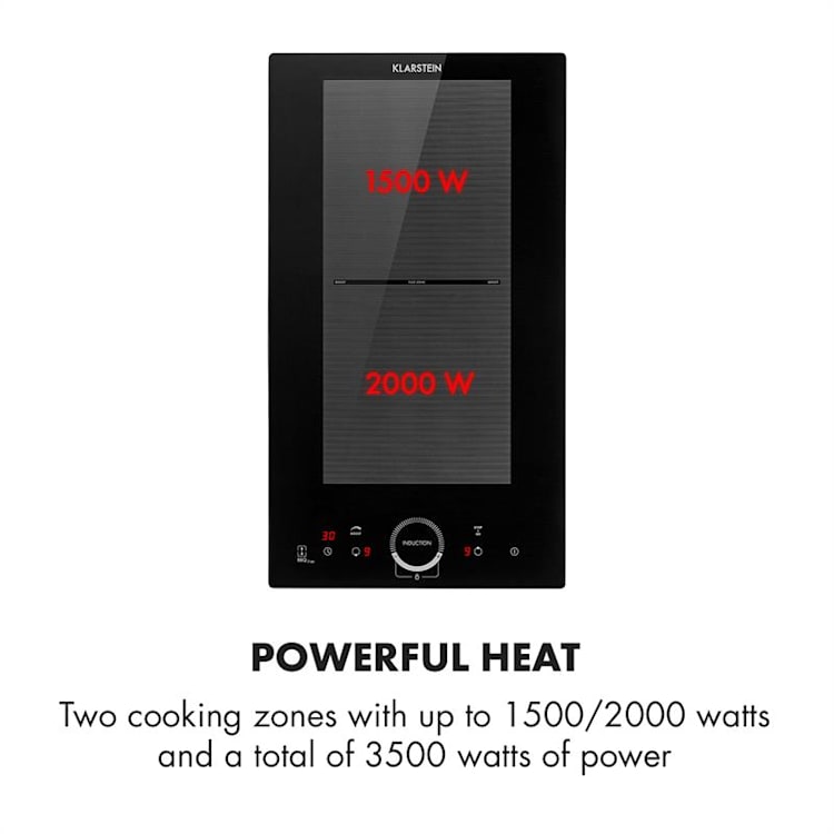 Delicatessa Slim Domino Induction Hob 3500W Timer Black 2 | Black